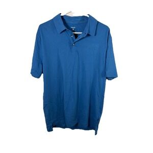 NWT Hurley Polo Shirt Wander On Short Sleeve Blue Sea View Men M Cotton NEW